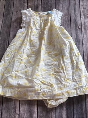 Obaibi yellow floral dress 12m vguc